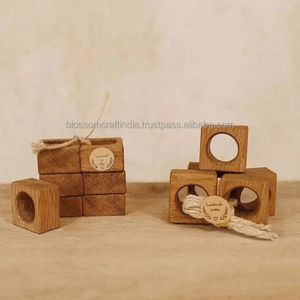 <b>Wooden</b> Napkin Ring Classic Style Eco Friendly <b>Dining</b> <b>Table</b> Decor for Home Kitchen Restaurant Wedding Use Events Parties - Product Image 5