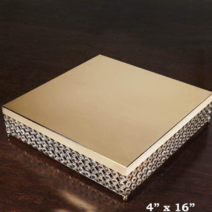 Soporte de pastel de metal dorado de lujo al por mayor para decoración de bodas y fiestas herramientas de pastel estándar - Product Image 5