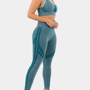 Venta al por mayor de las mujeres Leggings Push up Leggings Fitness Gym Sport Running Yoga Cintura alta Cintura elástica, Leggings de yoga - Product Image 4