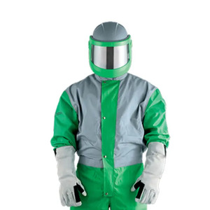 Vente en gros Costumes Sand Blast en cuir fendu et coton avec votre combinaison de travail Stamp Sand Blast à personnaliser - Product Image 2