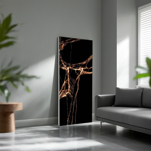 Carreaux de marbre vitrifiés émaillés en porcelaine céramique de grande taille polie de 600x1200mm de bruyère noire - Product Image 2