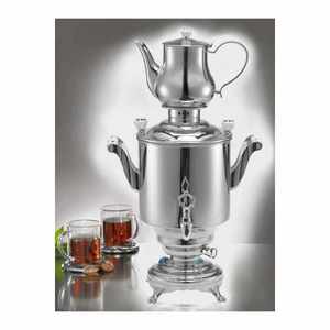 Romanov 5 Liter Stainless Steel Electric Samovar Professional 1800W <b>Tea</b> <b>Maker</b> with Adjustable Thermostat and Party Occasion Lid - Product Image 3