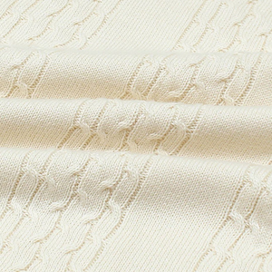 Polo de Punto Trenzado Neutral para Hombre, Prenda de Punto de Algodón Premium, Manga Corta, Texturizado, Corte Clásico, Ropa Casual Elegante - Product Image 3