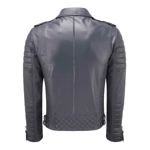 Chaqueta de Motociclista Roja Estilo Biker de Cuero Genuino con Protección CE, Resistente al Viento, Transpirable, Talla Grande, Manga Larga, para Invierno - Product Image 4