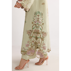 Ensemble 3 pièces pour femme IZNIK : chemise en coton brodé et imprimé tie-dye avec dupatta et pantalon BIC-4892 - Product Image 6
