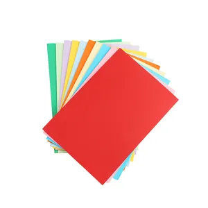 Placa revestida de papel colorido tamanho A4 para pastas de papelaria, papel de embrulho de presente, embalagem e impressão usando 70gsm/80gsm/110gsm/150gsm