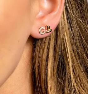 Nitial Zodiac Stud Earring Set Gold Diamond Letter Constellation Pendientes de astrología personalizados Regalo para ella Minimalista Único - Product Image 2