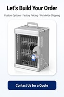 Glosen R8036 Armadietto Porta Cellulari a 36 Scomparti in Lega di Alluminio con Porta Trasparente in Acrilico per Aula e Campus