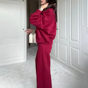 Sweats à capuche surdimensionnés professionnels à épaules tombantes, manches longues, logo imprimé sur écran personnalisé, sweats à capuche surdimensionnés à épaules tombantes pour femmes - Product Image 5