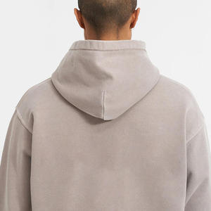 Men's 100% Cotton Washed Hoodie Oversized Pockets <b>Drop</b> Shoulder Functional Pullover Printed Pattern Heavyweight Customizable - Product Image 4