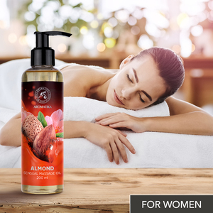 AROMATIKA Aceite de Masaje Sensual de Almendras 200ml, Aceite Natural de Almendras Dulces para el Cuidado Corporal Relajante, Botella con Bomba - Product Image 3