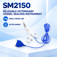 YYF SM2150 Pince de chirurgie ouverte vétérinaire à mâchoires courbes, réutilisable et autoclavable, pour l'ablation des vaisseaux et la stérilisation canine