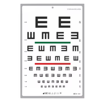 OPHTALMIQUE VISION OCULAIRE ANALTÉRÉ LANDOLT E CHARTS AVEC DES LIGNES VERTES ROUGES ÉQUIPEMENT D'ESSAI OCULAIRE...