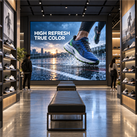 Mur vidéo LED intérieur 16 bits P3.076 7680Hz à maintenance frontale, écran LED fixe haute luminosité pour magasin de détail