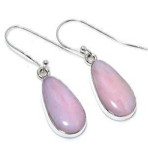 Boucles d'oreilles en argent Sterling 925 de Style Boho faites à la main pour femmes pierre précieuse de Quartz Rose avec placage à l'or cadeau de conception classique à la mode - Product Image 1