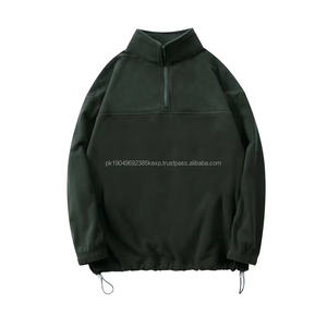 Sudaderas con capucha de algodón pesado de alta calidad en sudaderas Voor Heren Plain Sports Mock Neck sudadera personalizada media cremallera sudadera - Product Image 4