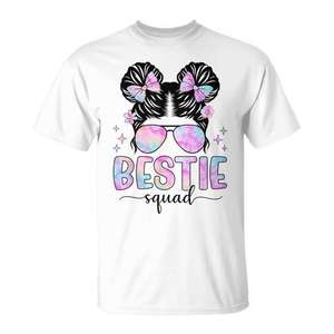 Camiseta a juego Bestie Squad para mejores amigas, diseño Tie Dye rosa - Product Image 1