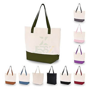 Women's Custom Personalized <b>Canvas</b> <b>Tote</b> Bag Zipper Closure Extra Inner Pocket Solid Color Embroidery Multipurpose Shoulder - Product Image 1
