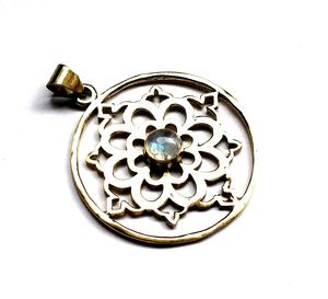 Incroyable pendentifs en laiton pierre de lune vente en gros Shri Yantra bijoux pendentif de collier de pierres précieuses - Product Image 5