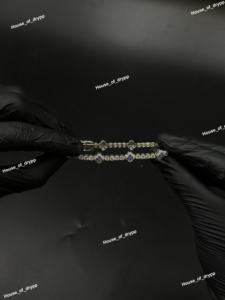 Pulsera de Diamantes de Moissanita Redondos Morados con Acabado Plateado, Elegante Pulsera de Eslabones para Mujer, Joyería para Bodas y Fiestas - Product Image 3