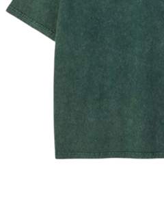 Customized Unisex Oversized Washed Dark Green Cotton T Shirt Vintage Style Drop Shoulder Streetwear Casual Summer Unisex Tee <b>Top</b> - Product Image 6