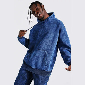 Sweats à capuche tricotés surdimensionnés brodés avec logo personnalisé pour hommes à la mode contrastés multicolores imperméables pour hommes et femmes - Product Image 5