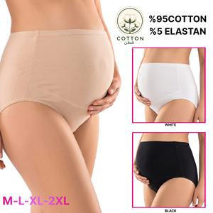 Braguitas de Maternidad de Cintura Alta para Mujer, Ecológicas, Sin Costuras, de Mezcla de Algodón, con Opción de Logotipo Personalizado - Product Image 1