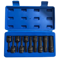 8 buah Hex Driver 1/2 inci Impact Socket Set H5-H16 metrik Impact soket peralatan mobil Kit soket Impact Herramientas