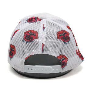 Casquette de camionneur en velours à 5 panneaux personnalisée en maille en gros avec logo brodé - Product Image 5