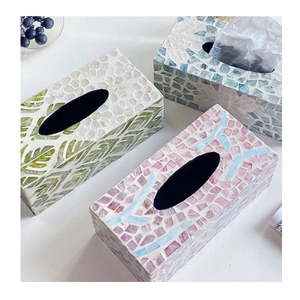 Caja para Pañuelos de Nácar Natural, Portapañuelos de Nácar Hecho a Mano, Exportado por 99 Gold Data Vietnam - Product Image 2