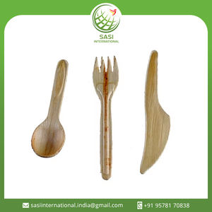 Couverts jetables écologiques biodégradables en feuilles de palmier pour les fêtes-Cuillères à dîner - Product Image 2