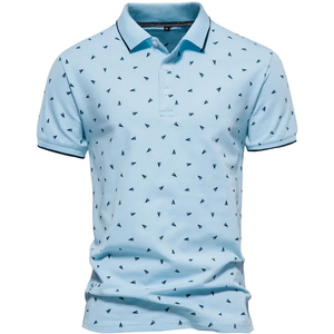 Nouveau Polo Homme à Manches Courtes Couleur Unie Respirant et Confortable en Coton Streetwear Impression Personnalisée Vêtement Haut OEM - Product Image 1