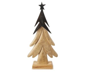 Accessoire d'arbre de Noël plaqué argent au design vintage fait à la main en forme de coeur Base en bois de taille personnalisable pour la décoration intérieure moderne - Product Image 1