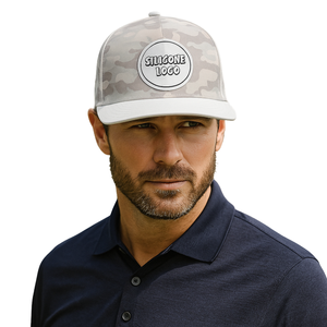 หมวกเบสบอลปักลายพรางยางพีวีซีมีรูตัดด้วยเลเซอร์ทรงแบนกันน้ำโพลีกีฬากอล์ฟหมวกและหมวก - Product Image 1