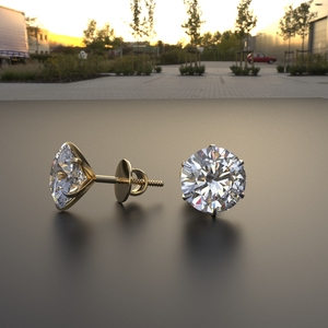 Avarta 1.50 Carat Solitaire <b>Stud</b> Earrings Fine Jewellery in Sterling <b>Silver</b> - Product Image 3