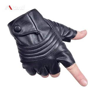 全售无指驾驶皮手套半指皮革独特设计，适合时尚户外运动