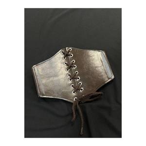 Cinturón de corsé elástico con detalle de cordones para mujer, cinturón para chaqueta, cinturón para vestido, cinturón para camisa - Marrón - Product Image 3