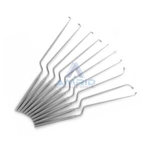 Hardy Juego de curetas pituitarias de 10 piezas Instrumentos quirúrgicos reutilizables manuales de acero Premium Equipos dentales CE - Product Image 2