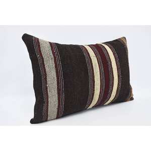 พรมขนสัตว์ถักสีน้ำตาล16X24นิ้วหมอนดีไซน์ทอลายวินเทจ - Product Image 3