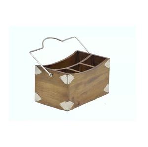 Porta Cubiertos de Madera Premium, Juego de Cubiertos de Madera de Nuevo Diseño a Precio de Mayoreo, Organizador de Madera para Accesorios de Cocina - Product Image 1