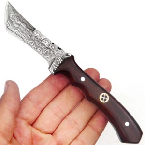 Tendencia de alta calidad al por mayor bajo precio 6 "hecho en fábrica OEM hecho a mano cuchillo de acero de Damasco - Product Image 5