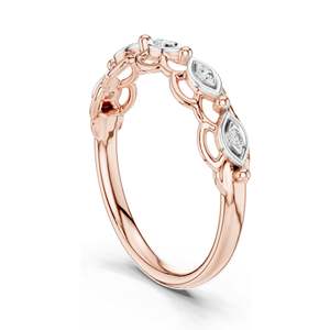 Bague en diamant de laboratoire marquise 0,06 CT pour femme, clarté VVS-VS EF, or 18 carats, 14 carats, 10 carats et argent 925, or rose, or jaune, or blanc - Product Image 5