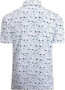 Chemise de golf pour homme, évacuation de l'humidité, séchage rapide, impression, polos de performance pour homme - Product Image 5