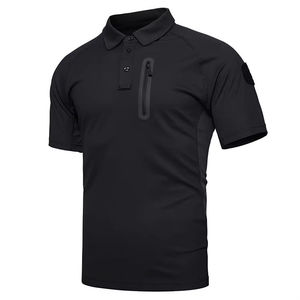 Maillot pour homme, respirant, écologique, coupe classique, col rond, manches courtes, poche zippée, motif uni, polyester/coton - Product Image 3