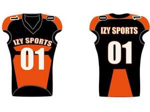 เสื้อฟุตบอลอเมริกันวินเทจ90s เสื้อกีฬาระบายอากาศสีสำหรับชุดทีมกีฬาออกแบบได้ตามต้องการ - Product Image 4