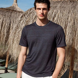 Lisse sensation t-shirt pour hommes mode Streetwear décontracté confortable vêtements salon voyage salle de sport usage quotidien en vrac - Product Image 1