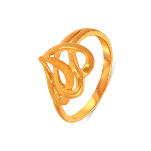 Elegant Golden <b>Infinity</b> Swirl Ring Modern Abstract Open Design Gold Plated Fashion Ring for Women - Product Image 2