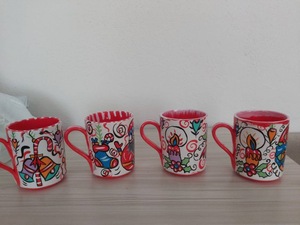 DAFNI <b>BIG</b> PAZAR Custom 3D Relief Ceramic <b>Mug</b> Handmade Hand Painted Cute Fruit Design Dishwasher Safe Gift Box Giveaways Istanbul - Product Image 2