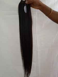 Vente directe de l'Inde Extension de cheveux Remy naturels lisses tissés à la machine de meilleure qualité - Product Image 2