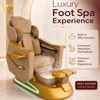 Fauteuil de pédicure de luxe avec massage et drainage intégré, nouveau design, pour salon de manucure, avec fonction brume